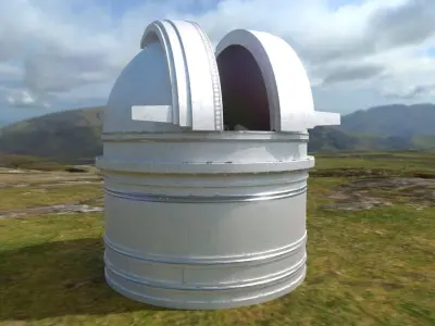 Palomar Observatory Low-poly 3D model