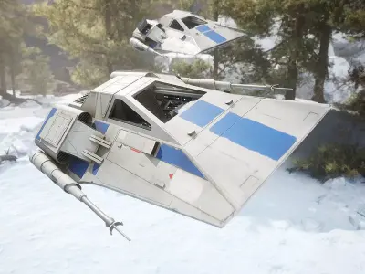 Airspeeder Low-poly 3D model