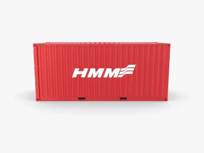 20ft Shipping Container HMM v4 3D model