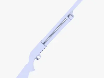 12GA Pump Action Shotgun  Low-poly 3D model