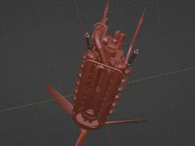  Mercedes Benz engine DB605D ME109 3D model