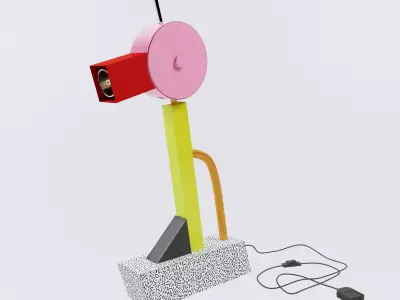 Memphis Milano Tahiti table lamp by Ettore Sottsass 1981 3D model