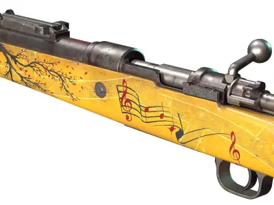 Mauser 98k Low-poly 3D model