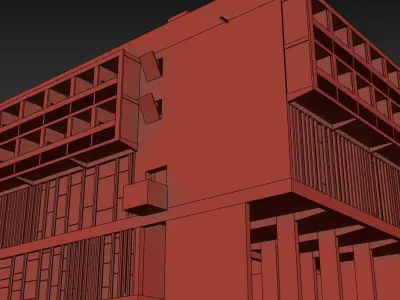 Couvent Sainte Marie de La Tourette - Le Corbusier 3D model