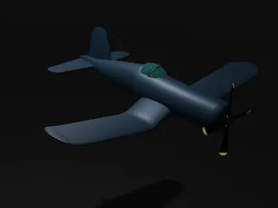 F4U-4 LOW-POLY Free low-poly 3D model