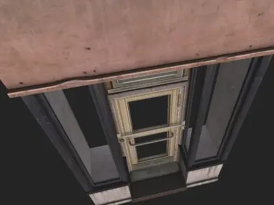 Shopfront Brooklyn Single Central Alcove Low-poly 3D model