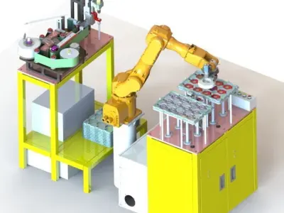 PCB board bracket automatic assembly machine 3D model