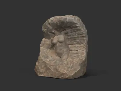 Sculpture Rock Woman 3D model