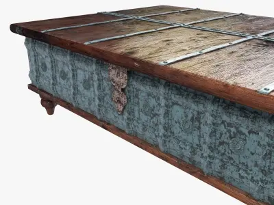 distressed trunk coffee table 3D model