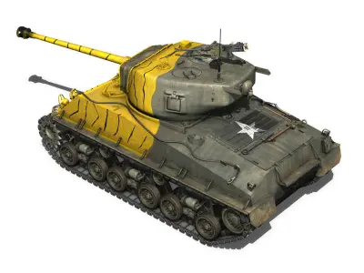 M4A3E8 Sherman - Easy Eight - Korea 3D model