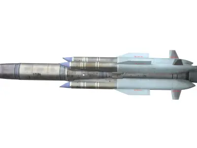 Kh-31AD Russian Anti Radar Missale Game Ready PBR Model Low-poly 3D model