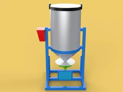 AUTOMATIC FISH FEEDER ROTARY SPREADER CENTRIFUGAL 3D model