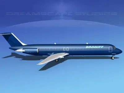 Douglas DC-9-50 Braniff Intl 3D model