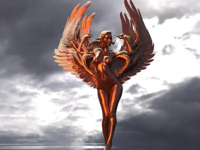Dantes Lust Statue 1 3D model