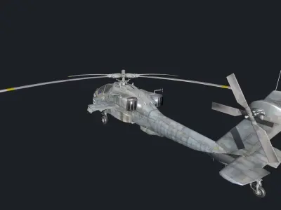 AH64 Apache 3D LowPoly Model Low-poly 3D model