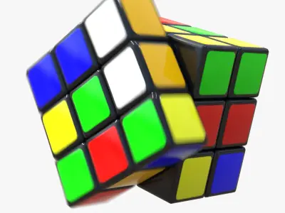 Animated Rubiks Cube 3x3 3D model