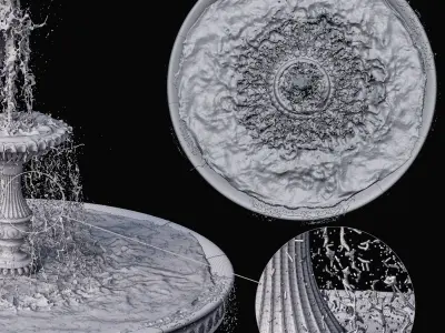 Classic Fountain - vray and corona 3D model