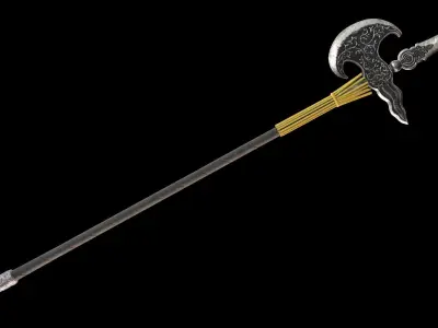 Banished Knights Halberd from Elden Ring Free low-poly 3D model