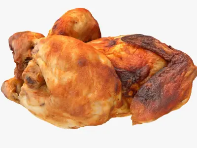 Grilled chicken Low-poly 3D model