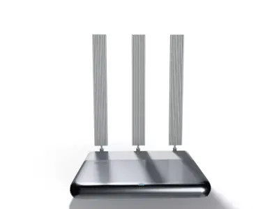 Sci-Fi Wireless Router - Low-Poly PBR Office Prop Game Ready Low-poly 3D model