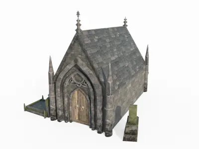 Ancient architectural tombs and burial chambers 3D model