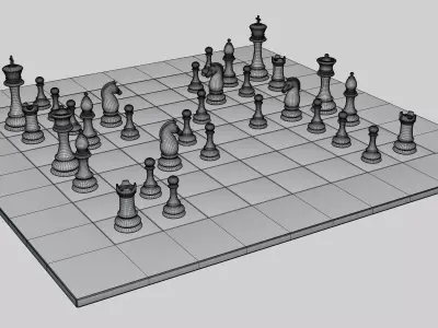Classic Chess Low-poly 3D model
