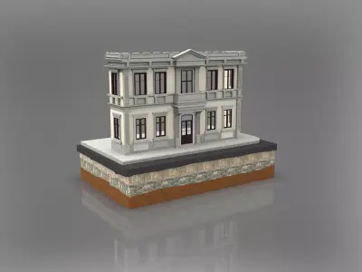 Old Istanbul City Building Series Building 002 3D model