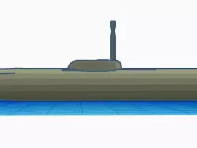 Kaiten submarine 3D print model