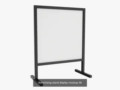 Advertising display promo stand nameplate mockup 3D Model Collection