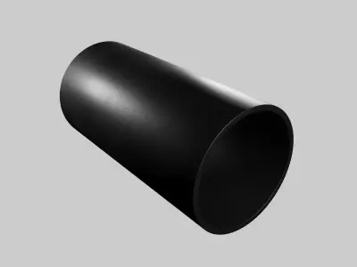 Technical HDPE pipes highpoly 3D model
