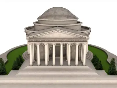 Jefferson Memorial Scene 3D model