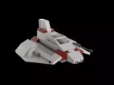 Lego starship Free low-poly 3D model