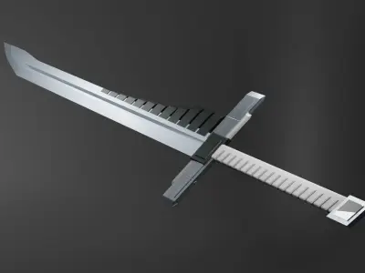 Single Blade Sword Free low-poly 3D model