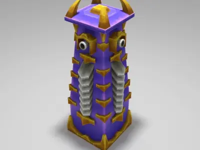 Guard Tower Turret Low-poly 3D model