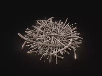 Bird Dragon Animal Nest Lair Perch Padding Seating AAA Next Gen Free low-poly 3D model