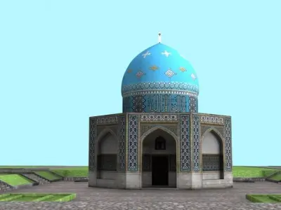 Tomb of Fariduddin Attar Neyshaburi Low-poly 3D model
