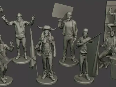 Capitol assault forces 3D print model