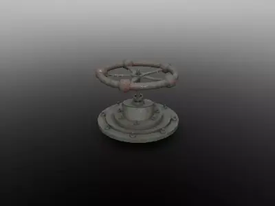valve metal wheel Free low-poly 3D model