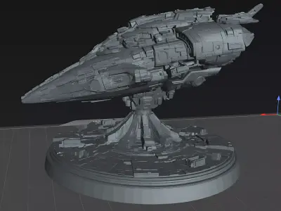 CCL-01 Futuristic Spaceship Sci-Fi STL Model 3D print model