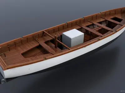 WW2 Italian 8m60cm Motorboat Low-poly 3D model