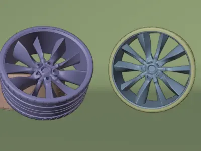 Sport Wheels Low-poly 3D model