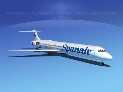 McDonnell Douglas MD80 Spanair 3D model