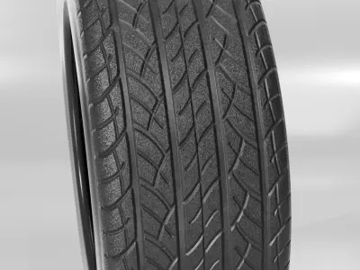 rubber tire Low-poly 3D model