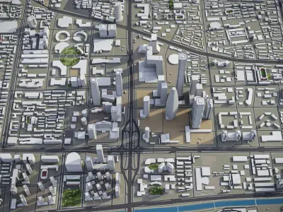 Beijing Low-poly 3D model