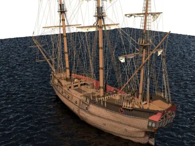 East Indian Ship 3D model