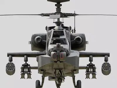 Apache AH64D LOW Low-poly 3D model