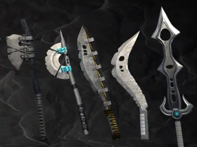 Machete pack 3D model