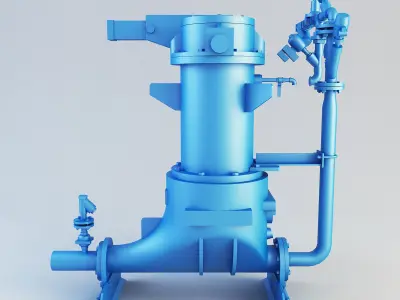 Ash vessel NA pump Low-poly 3D model