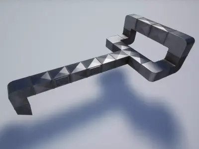 Game ready modular kit for AC Ducts Vents Low-poly 3D model