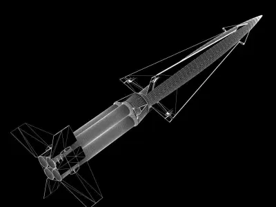 Nike Hercules Missile 3D model